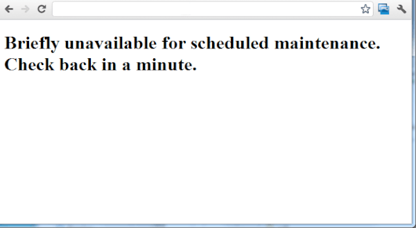 Briefly unavailable for scheduled maintenance حل