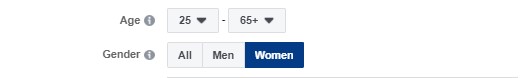 تحديد العمر في إعلانات فيس بوك